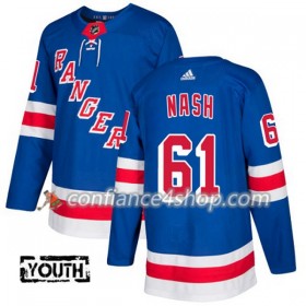 Adidas Maillot de Hockey New York Rangers Rick Nash 61 2017-2018 Bleu Authentic - Enfant